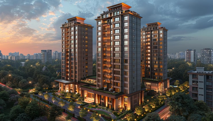 Zuari Gangothri Tribhuja luxury high-rise apartments in Kollur Hyderabad offering 3 and 4 BHK homes